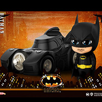 Batman and Batmobile Cosbaby - Batman 1989 - Hot Toys cosb710