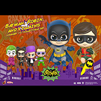 Batman Robin and Villains ( Catwoman Riddler Penguin Joker) Cosbaby - Batman Classic - Hot Toys cosb705